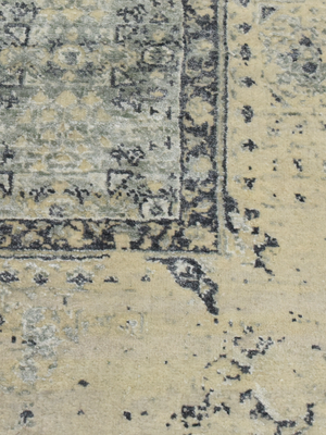 Nerai Hand-knotted Wool & Bamboo Silk Rug - Khaki