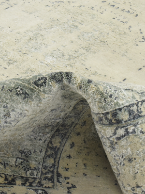 Nerai Hand-knotted Wool & Bamboo Silk Rug - Khaki