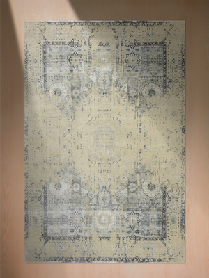 Nerai Hand-knotted Wool & Bamboo Silk Rug - Khaki