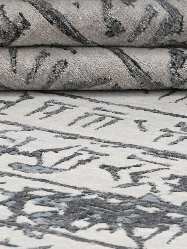 Sable Hand-knotted Wool & Bamboo Silk Rug