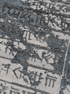 Sable Hand-knotted Wool & Bamboo Silk Rug - Charcoal