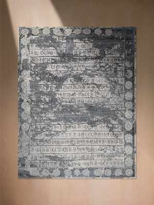 Sable Hand-knotted Wool & Bamboo Silk Rug - Charcoal