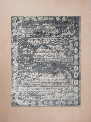 Sable Hand-knotted Wool & Bamboo Silk Rug - Charcoal