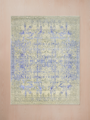 Patsy Wool & Bamboo Silk Hand-Knotted Rug - Blue