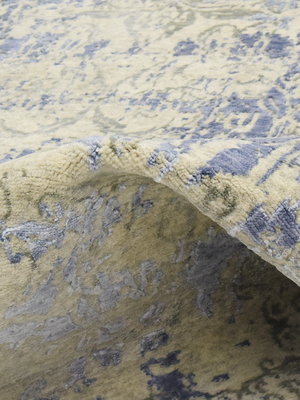 Patsy Wool & Bamboo Silk Hand-Knotted Rug - Blue