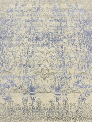 Patsy Wool & Bamboo Silk Hand-Knotted Rug - Blue