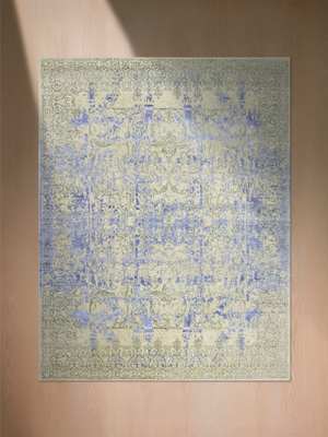 Patsy Wool & Bamboo Silk Hand-Knotted Rug - Blue