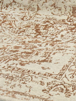 Jora Wool & Bamboo Silk Hand-Knotted Rug - Antique Brown