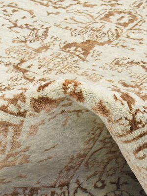 Jora Wool & Bamboo Silk Hand-Knotted Rug - Antique Brown