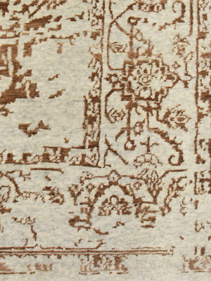Jora Wool & Bamboo Silk Hand-Knotted Rug - Antique Brown