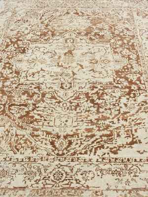 Jora Wool & Bamboo Silk Hand-Knotted Rug - Antique Brown