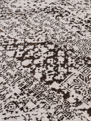 Mezra Hand-knotted Wool & Bamboo Silk Rug - Charcoal