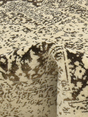 Thira Hand-knotted Wool & Bamboo Silk Rug - Beige