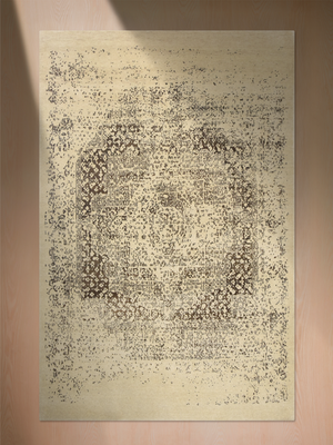 Thira Hand-knotted Wool & Bamboo Silk Rug - Beige