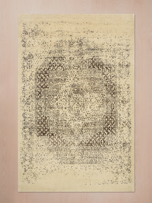 Thira Hand-knotted Wool & Bamboo Silk Rug - Beige