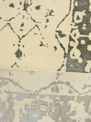 Rhevan Hand-knotted Wool & Bamboo Silk Rug - Beige