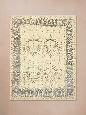 Rhevan Hand-knotted Wool & Bamboo Silk Rug - Beige
