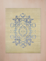 Raun Wool & Bamboo Silk Hand-Knotted Rug - Blue