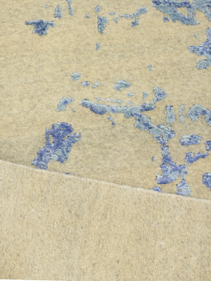 Raun Wool & Bamboo Silk Hand-Knotted Rug - Blue