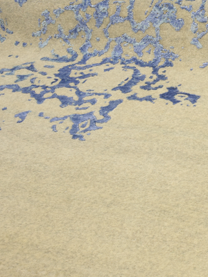 Raun Wool & Bamboo Silk Hand-Knotted Rug - Blue