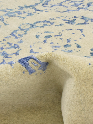 Raun Wool & Bamboo Silk Hand-Knotted Rug - Blue