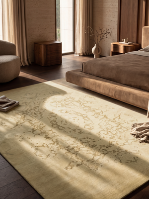 Raun Wool & Bamboo Silk Hand-Knotted Rug - Brown