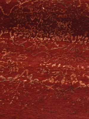 Draven Hand-knotted Wool & Bamboo Silk Rug - Red