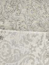 Varell Hand-Knotted Wool & Bamboo Silk Rug - Khaki