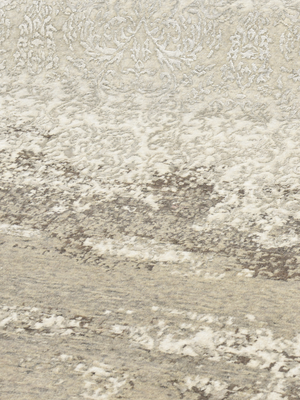 Varell Hand-Knotted Wool & Bamboo Silk Rug - Khaki