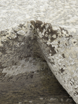 Varell Hand-Knotted Wool & Bamboo Silk Rug - Khaki