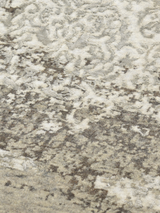 Varell Hand-Knotted Wool & Bamboo Silk Rug - Khaki