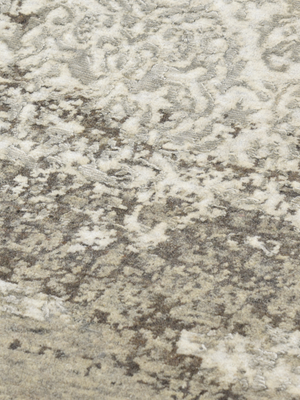 Varell Hand-Knotted Wool & Bamboo Silk Rug - Khaki