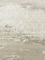Varell Hand-Knotted Wool & Bamboo Silk Rug - Khaki