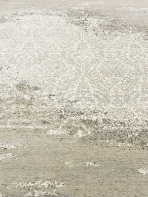 Varell Hand-Knotted Wool & Bamboo Silk Rug - Khaki