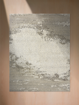 Varell Hand-Knotted Wool & Bamboo Silk Rug - Khaki
