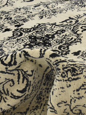 Nivra Hand-knotted Wool & Bamboo Silk Rug - Black