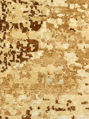 Tarell Hand-Knotted Wool & Bamboo Silk Rug - Brown