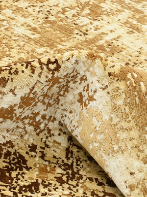 Tarell Hand-Knotted Wool & Bamboo Silk Rug - Brown