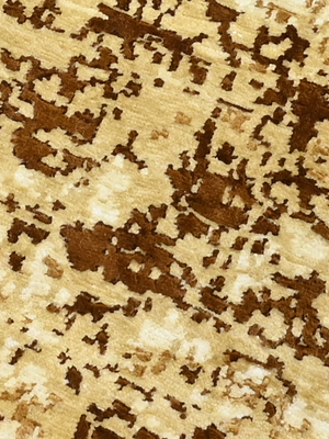 Tarell Hand-Knotted Wool & Bamboo Silk Rug - Brown
