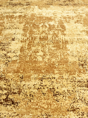 Tarell Hand-Knotted Wool & Bamboo Silk Rug - Brown