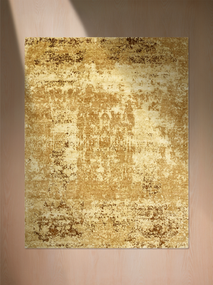 Tarell Hand-Knotted Wool & Bamboo Silk Rug - Brown