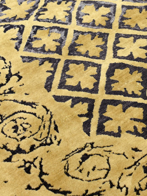 Elarin Hand-Knotted Wool & Bamboo Silk Persian Rug - Moonstone