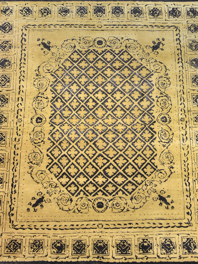 Elarin Hand-Knotted Wool & Bamboo Silk Rug - Moonstone