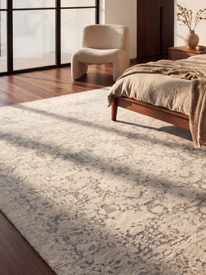 Mohini Wool & Bamboo Silk Hand-Knotted Rug - Beige