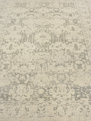 Mohini Wool & Bamboo Silk Hand-Knotted Rug - Beige