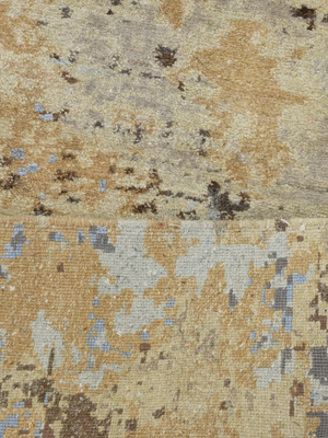 Mavren Hand-Knotted Wool & Bamboo Silk Rug - Brown