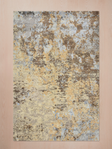 Mavren Hand-Knotted Wool & Bamboo Silk Rug - Brown