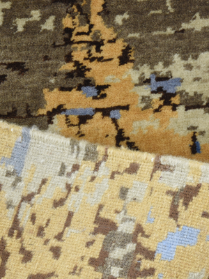 Selvor Hand-Knotted Wool & Bamboo Silk Rug - Brown