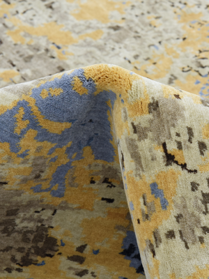 Selvor Hand-Knotted Wool & Bamboo Silk Rug - Brown