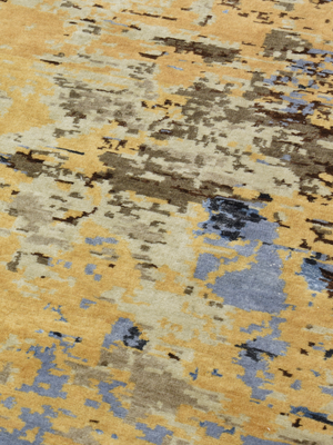 Selvor Hand-Knotted Wool & Bamboo Silk Rug - Brown